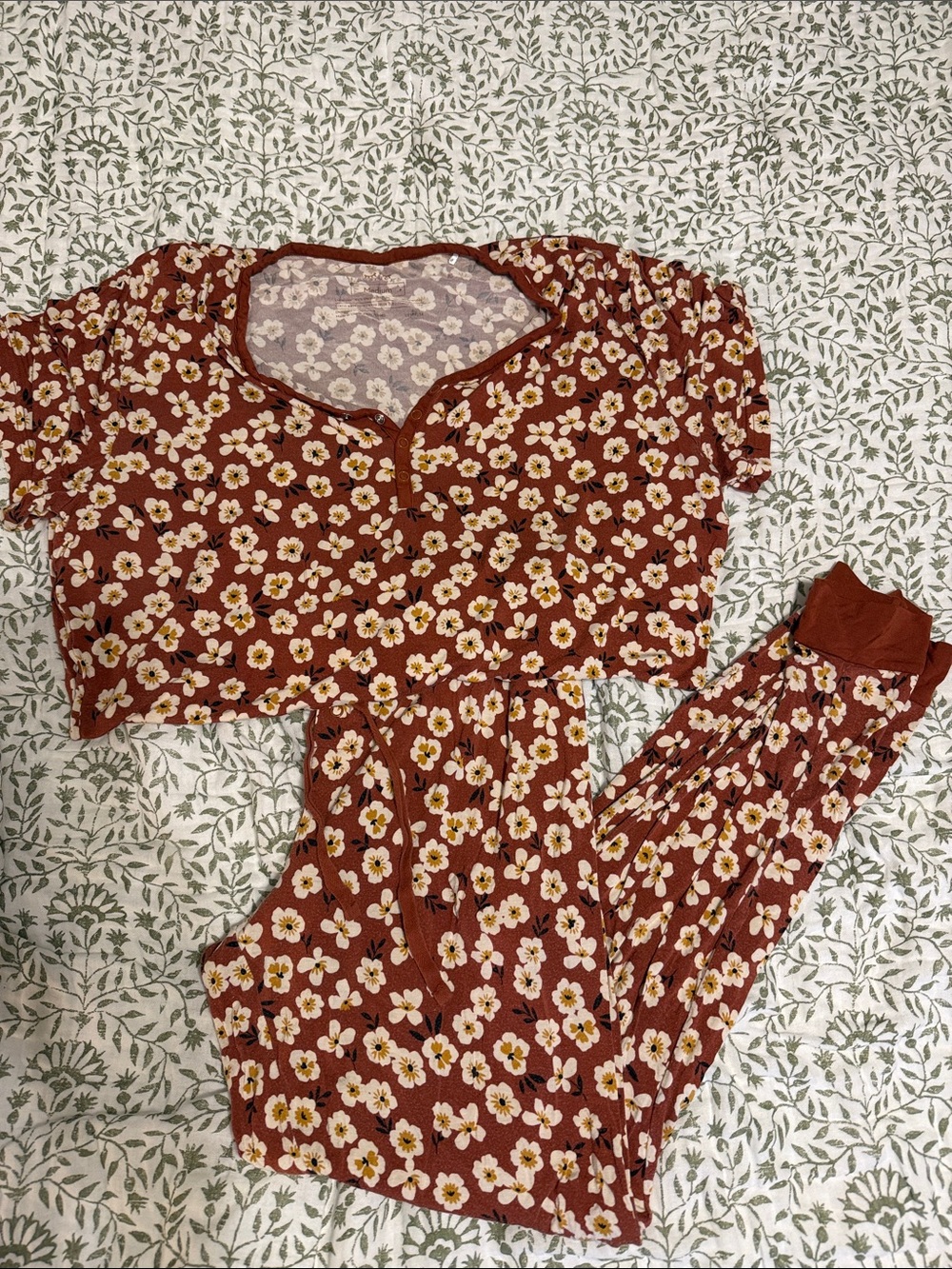 Little Sleepies Women’s Pajama Set- Mocha Blossom